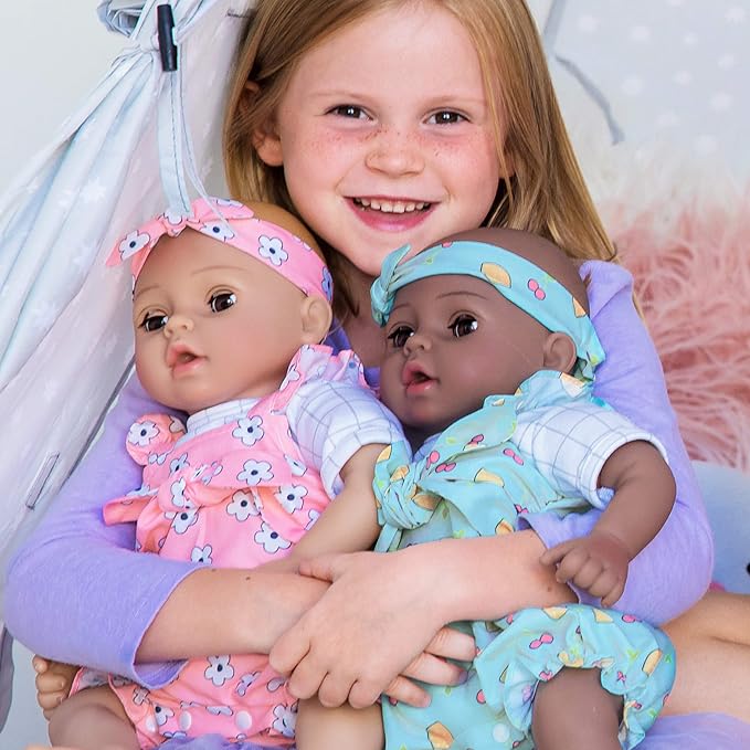 ADORA Wrapped in Love Babies, 6-Piece Set Baby Doll with Voice Recorder Feature, Includes, Removable Outfit, Headband, Romper, Pacifier and Diaper, Birthday Gift for Ages 3+ - Darling
