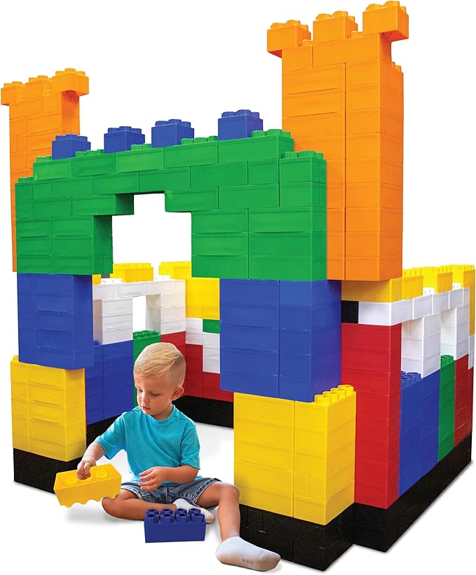 BiggoBlocks Large Building Blocks for Kids Ages 3-8 – 336 Piece Mega Set – Indoor & Outdoor STEM Toy for Boys & Girls