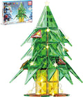 PicassoTiles 106pc Magnetic Tiles LED Light-Up Tree Toy Holiday STEM Toys for Kids Educational Magnet Building Blocks Gift for Toddlers Boys Girls Christmas Montessori Puzzle Play Set Ages 3+ PT106