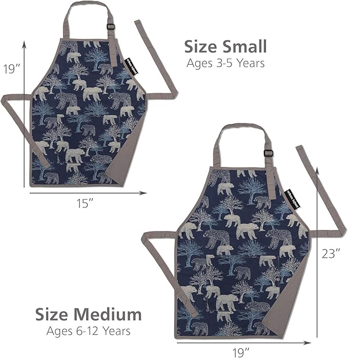 Urban Infant Little Helper Kids Apron - Children's Cooking Art Gardening - Great Gift for Toddler Boys and Girls