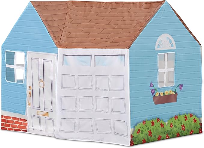 Kid Trax Magical Playhouse Tent for Kids, Indoor/Outdoor Toys, Kids Tent, Large Space Pretend Play Toys, Easy Assembly, Front and Rear Openings, Sturdy, Easy Storage w/ Carrying Case, BLUE