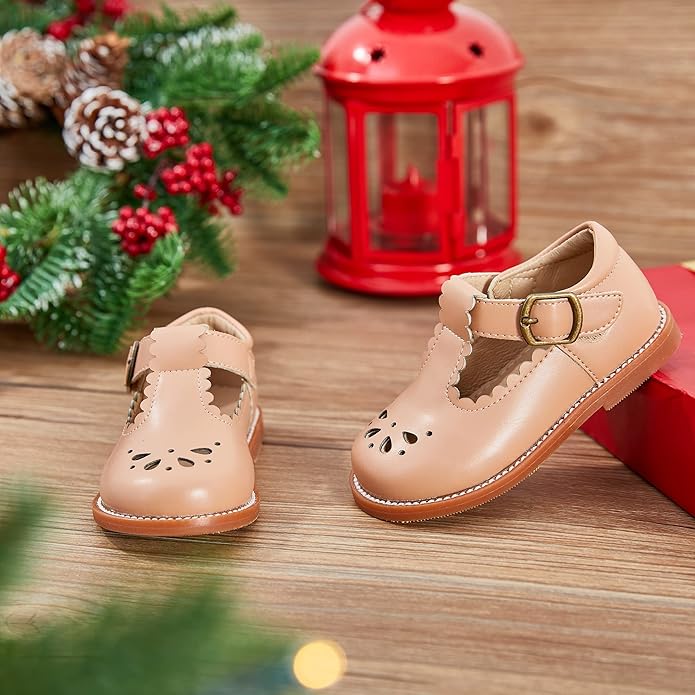 Felix & Flora Toddler Little Girl Mary Jane Dress Shoes - Ballet Flats for Girl Party School Shoes