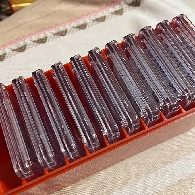 MUDOR Plastic Coin Slab Storage Box, 20 Slab Capacity, Compatible with NGC, PCGS, PMG Coin Holders, RED, 1pcs