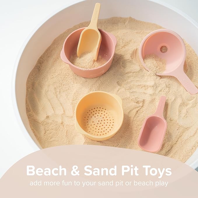Inspire My Play - 3 x Nesting Bowls and Sieve - Perfect for Sensory PlayTray - Sensory Bin Accessories - Special Education Classroom Supplies - Montessori Education Toys - Natural