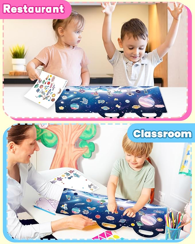 Reusable Sticker Book for Toddlers 2-4 Years, Stickers for Kids, Toddler Craft Activities, Toddler Travel Toys Ages 2+ Boy Girl Birthday Gifts
