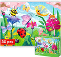 QUOKKA Puzzles for Kids Ages 3-5 - 30 Pieces Puzzles for Toddlers 2-4 - Bugs Learning Jigsaw Puzzles for Kids 4-6 Years Old - Educational Toys for Boy and Girl