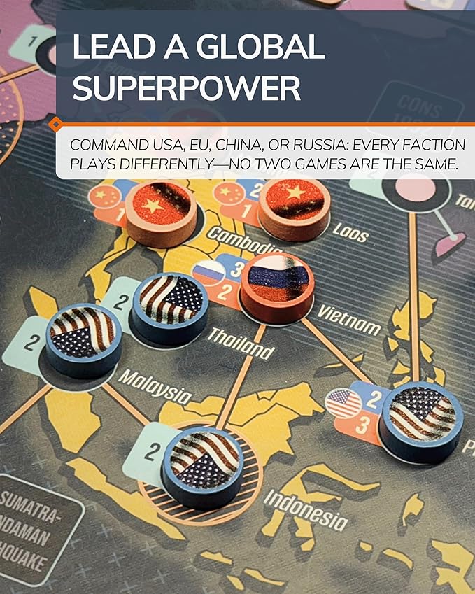 | New Cold War: 1989–2019 | Board Game | Card-Driven Geopolitical Strategy Wargame | 1–4 Players | Solo & Team Modes