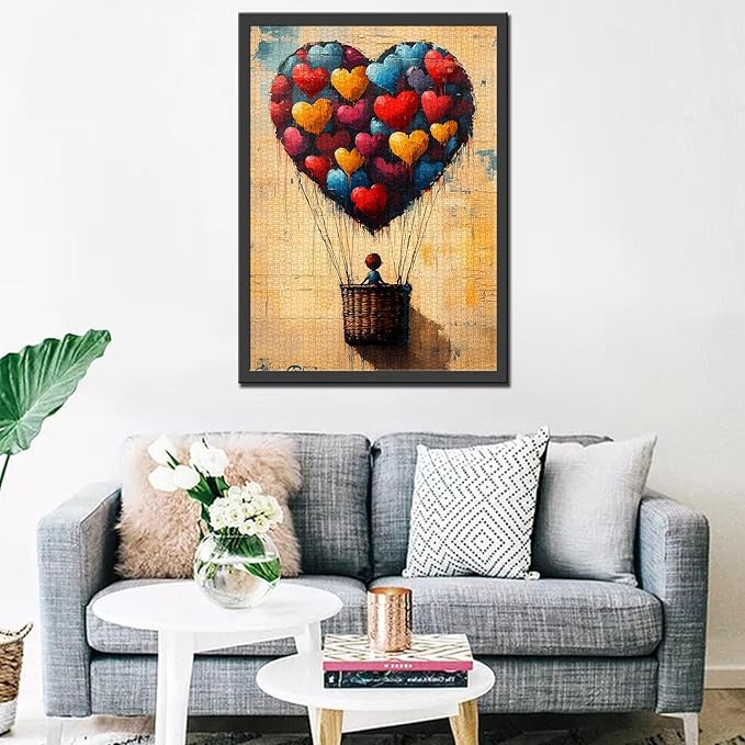 Tucocoo Graffiti Street Art Jigsaw Puzzles for Adults 1000 Pieces, Colorful Hearts Abstract Art Puzzles for Adults DIY Crafts Puzzles for Home Decoration Gifts, Family Puzzle Perfect for Game Nights