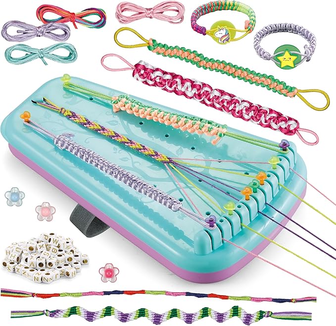 Yolscue Friendship Bracelet Making Kit for Girls,Bracelet Kit Toys,Arts and Crafts for Kids Age 7-12,Best Birthday Gifts Ideas for Ages 7,8,9,10,11,12 Year Old,Kids Bracelet String Toys Set (Blue)