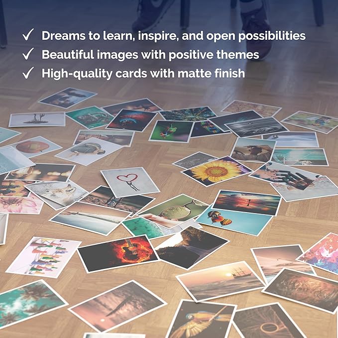 metaFox - 52 Inspirational Cards, Positive Affirmations & Motivational Postcards, Picture Cards For Coaching & Therapy, Mindfulness, Original Motivational Deck