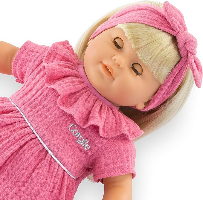 Corolle Jade - 14" Soft Baby Doll with Vanilla Scent, Pink Outfit & Sleeping Eyes for Girls Ages 18 Months+, Cute Reborn Realistic Baby Dolls for 2 Year Old Girls