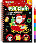 FUNNYB&G Foil Art Craft Activity for Kids - Christmas Crafts Gift Party Favors for Kids Stocking Stuffer Baskets Fillers Gifts Toy for Girls Boys 4 5 6 7 8 9 Years Old(Christmas)