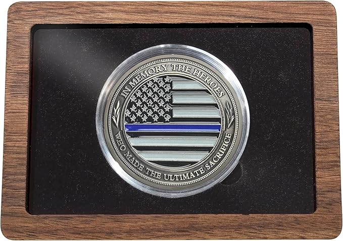 Challenge Coin Display Case Silver Dollar Coin Holder 2.3-2.5" in Single Coin Display Case Wood Coins Storage Box Coin Cases for Collectors