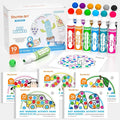 Shuttle Art Dot Markers, 14 Colors Bingo Daubers with 135 Patterns, 5 Activity Books, Educational Set With Art Activities,Non-Toxic Washable Coloring Markers