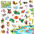 22 Pack Party Favors for Kids – 3-in-1 Animal Building Block Toys, Featuring 66 Designs, Goodie Bag Stuffers, Classroom Rewards, Birthday for Kids Ages 6-12