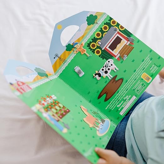 Melissa & Doug Puffy Sticker Play Set – On The Farm, 52 Reusable Stickers with 2 Fold-Out Scenes, Restickable Animal Arts and Crafts Activity Book for Kids Ages 4+ - FSC Certified
