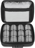 MUODR 46mm Coin Holders for Collectors, Coin Storage Case with Lock,100 Pieces Coin Capsule and 11 Size Gasket, Coin Collection Supplies For Dime,Cent,Nickel,Quarter,Silver Dollar,Half Dollar