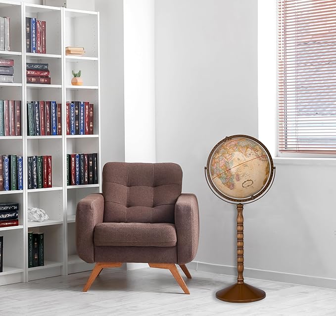 Replogle Treasury 12" Floor and Desktop Geographic Convertible Globe (Antique)