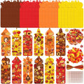 48 Sets Fall Bookmark Crafts Kits DIY Fall Felt Decorations Art Bulk 490 Pcs Thanksgiving Pumpkin Turkey Maple Leaf Craft Kit with Glitter Foam Stickers for Classroom Activities Autumn Party