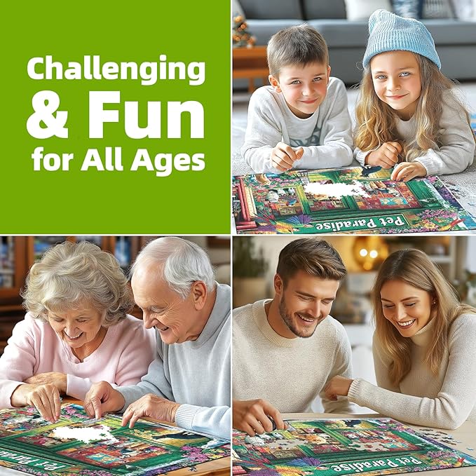 Pet Shop Puzzle 500 Piece Puzzles for Adults, Challenging Puzzles for Adults, Ideal for Relaxation and Family Fun Jigsaw Puzzles 500 Pieces Puzzle Finished Size is 23 x 15 inch