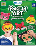 Skillmatics Poke-in Art - Halloween Animal Masks, Mess-Free Fun for Kids, DIY Wood Craft Kits, Creative Halloween Activity, Gifts for Girls & Boys Ages 4, 5, 6, 7, 8, 9