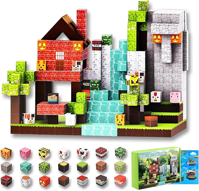 Dyale 150PCS Magnetic Building Blocks,Construction Stacking Toys,Suitable for Ages 6 and Up for Boys Girls