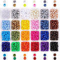 24 Color 9MM Pony Beads for Bracelet Making,Friendship Rainbow Kandi Beads Giant Crayon Bead Box for DIY Craft Necklace Making Hair Braids - 2000PCS