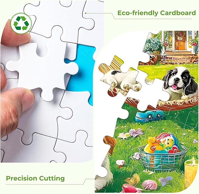 Puzzles for Adults 500 Pieces,Cute Puppy & House Puzzle for Adult,500 Pieces Fun Dogs Jigsaw Puzzles for Kids Adults Seniors Teens,Challenging Family Games Giving Puzzles,20.5x15 in