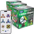 TOSY Magnet Pyramid Glow - 1 Cube Transforms into 1 Billion Shapes, 12 Pieces, 243 Rare Earth Magnets, Glowing, Holographic Design Magnet Tiles Creative Puzzle STEM/STEAM Toy, 3-Pack