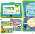Totebook Kids Travel Educational Activity Book with Washable Markers - Car and Airplane Activities, Learning Toys for Toddlers- Reusable Stickers for Ages 4, 5, 6 (Jungle & Extra Princess Book)