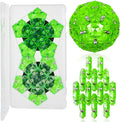 LAFFTRAK Magnetic Fidget Sphere Magnet Toys - Crystal Bright Green - Magnets Sensory Toys - 12 Piece Set - Creativity Beyond Imagination, Inspirational, Recreational, Fun Desk Toy for Adults