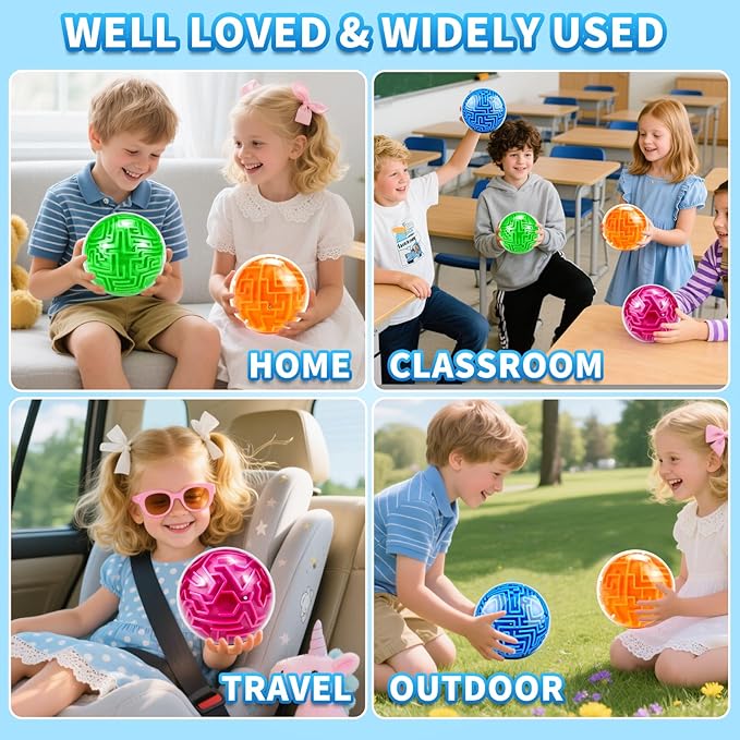 Hymaz 3D Puzzle Maze Ball, Memory Sequential Gravity Cube Balls Educational Toys for Kids Teens & Adults, Hard Challenges Game Lover Tiny Balls Brain Teasers Game Gifts