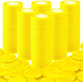 Coopay 600 Pieces Plastic Poker Chips Bingo Chip Bulk Learning Counters Disks Poker Card Game Counting Markers for Math Practice, Game Tokens and Teaching Rewards, 38 mm/ 1.5 Inches (Yellow)