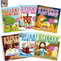 6PCS Bible Paint by Stickers for Kids Ages 4-8 2025 VBS Crafts Sticker by Number Puzzle Activity Book Christian Gift Sunday School DIY Art Kit with Religious Jesus Nativity Tree Noah’s Ark 48 Pictures