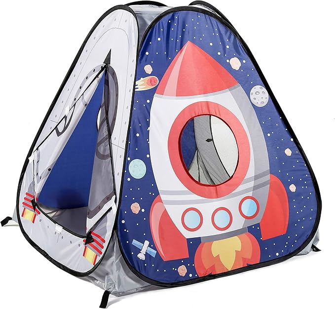 UTEX 3pc Space Astronaut Pop Up Play Tents with Tunnels for Kids, Boys, Girls, Babies and Toddlers, Indoor/Outdoor Playhouse –Stem Inspired Design W/Solar System & Planet