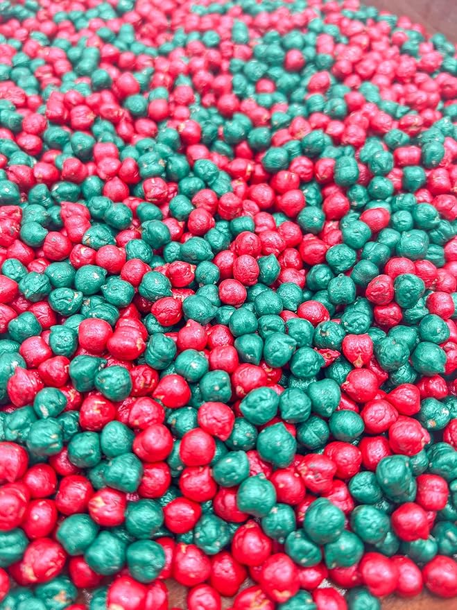 Colored Chickpeas for Sensory Play and Sensory Bins - Many Different Seasonal Colors (4 Cups, Christmas1)