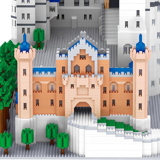 Huge Swan Stone Castle Micro Mini Blocks – 10000pcs Challenging Building Set, High-Difficulty 3D Puzzle, Ultimate Achievement, Cool Decorative Piece, Perfect Time-Killer