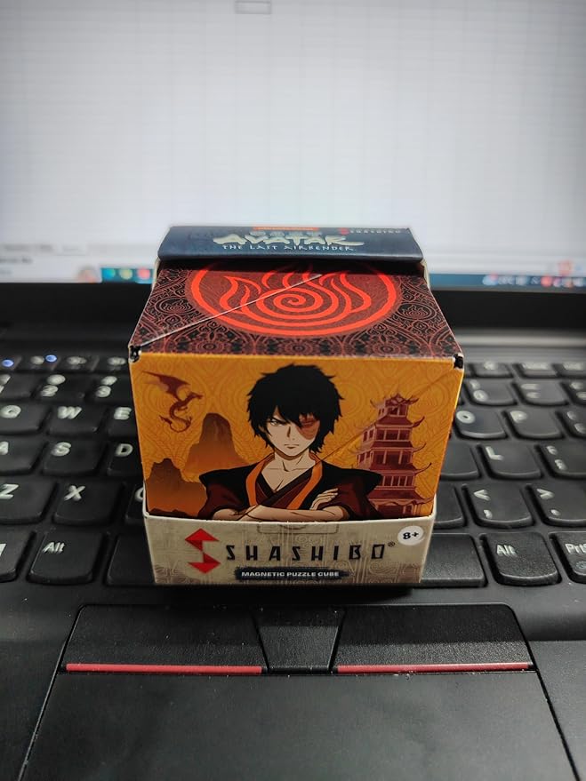SHASHIBO Avatar The Last Airbender Shape Shifting Box - STEM Magnetic Fidget Cube That Transforms Into Over 70 Shapes, Download Fun in Motion Toys Mobile App (Fire)