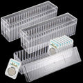 Plastic Coin Storage Box, 3 Packs Coin Holder Organizer Boxes with 20 Slots, Plastic Storage Cases Set for 60 Slabs, Compatible with PCGS NGC PMGab Holders(Include Boxes Only)