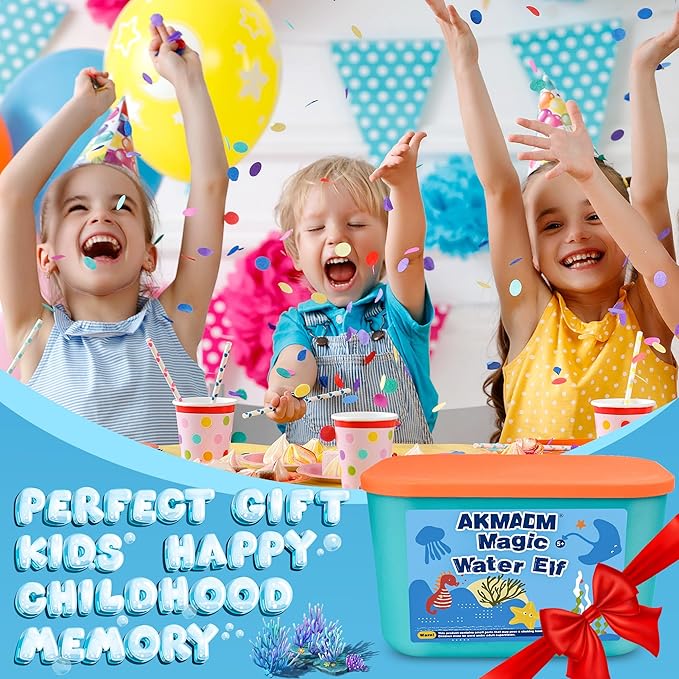 Magic Water Elf Toy Kit for Kids - Aqua Fairy Water Gel Kit - 20 Colors*60ml Squishy Maker Set - 18 Shape Molds - Arts & Crafts Water Elf Creation kit - Children's DIY Marine Life (20 Colors)