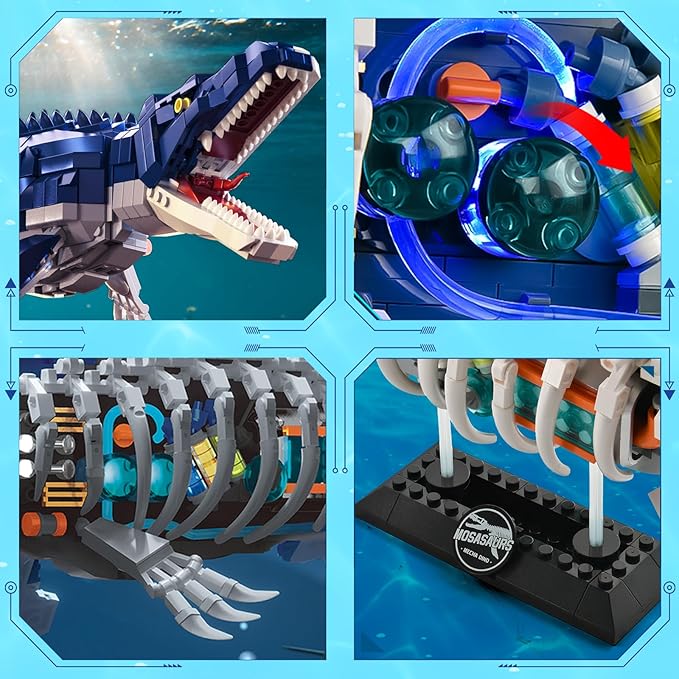 Mechanical Dinosaur Building Set for Adults,Jurassic Ocean Animal Collection Toys,STEM Building Gift for Teen Boys 8-12(1026PCS)