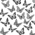 SAOROPEB 3D Butterfly Wall Decor - 48 Pcs, 4 Styles, 3 Sizes - Gold Butterfly Decorations for Birthday and Party Cake Decorations - Removable Stickers (Black)