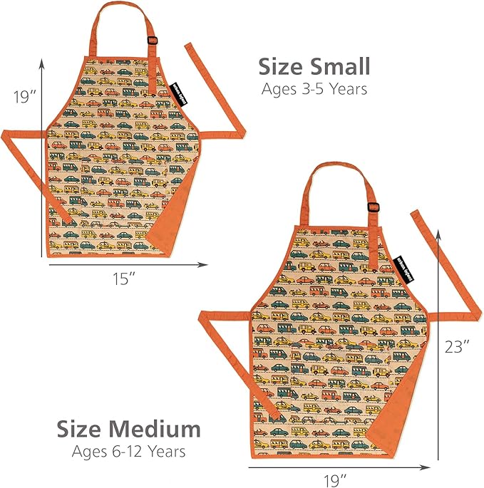 Urban Infant Little Helper Kids Apron - Children's Cooking Art Gardening - Great Gift for Toddler Boys and Girls