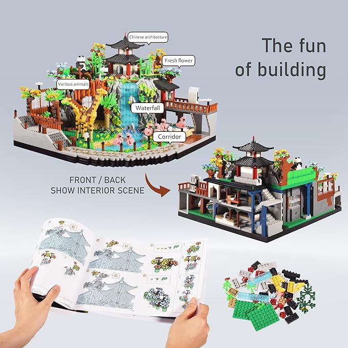 Micro Mini Blocks Animals Building Model Set Animals Creative Architecture Zoo Park Building Sets Toys Present for Adult and Kids 14+ 5000PCS