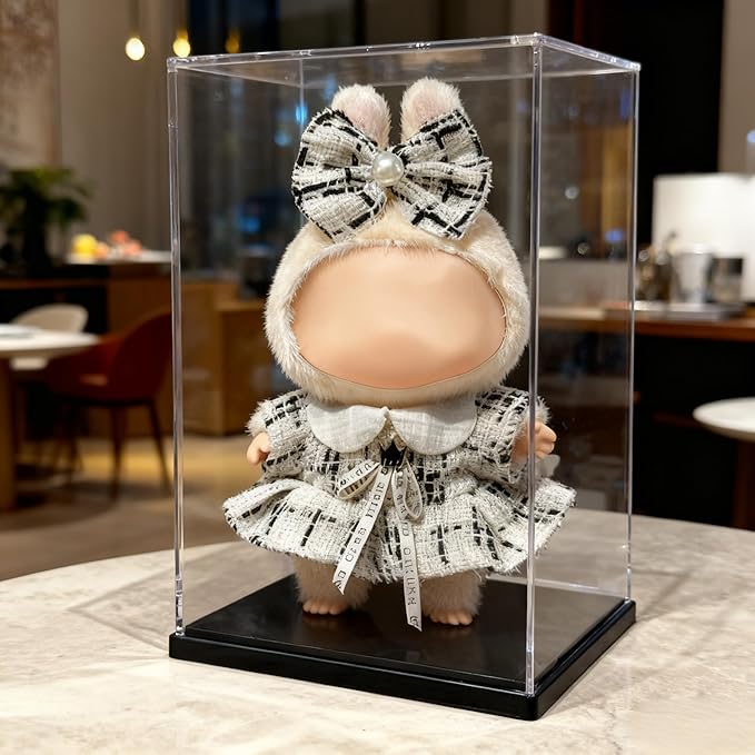 Clothes for LABUBU 17cm Doll (NO Doll), Outfit for LABUBU, Dress and Hairpin Set for LABUBU Dress Up, Fashion and Premium Dolls Accessories for LABUBU (Style P)
