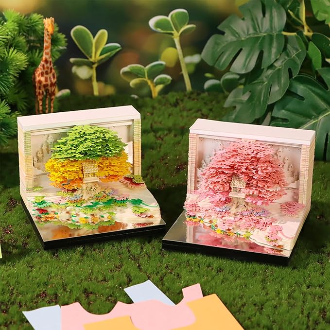 3d Calendar 2026,Hand Tear DIY Art 3d Calendar,Perfect Combination Of Artistic And Practical Design With Lights,Suitable For Note Taking,Decorative Ornaments,Holiday Gifts (huahai-Pink)