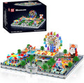 Mould King Large Amusement Park Building Set, DIY Eight-Major Electric Model Kits Include Ferris Wheel, Carousel, etc, Modular Design, Collectible Home Decoration for Teens, Adults(5220 Pcs)