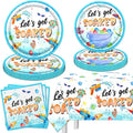 Summer Party Decorations,Pool Party Supplies Tableware Set,Let's Get Soaked Water Gun Pool Party Include Dinner Plates,Napkins,Tablecloth,for Summer Beach Kids' Birthday Hawaiian Decorations