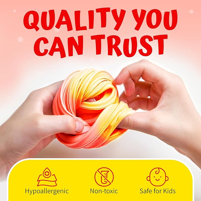 Playbees Color Changing Therapy Putty 12 Pack - Silly Mini Putty Thinking Slime for Sensory Play, Educational Games, Fidget Putty 8-15 - Heat Sensitive Magical Color Shifts - Slime Favors 0.5 Oz