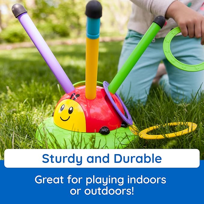 Fat Brain Toys 2-in-1 Musical Jump 'n Toss, Active Indoor/Outdoor Games for Kids Ages 4+, Fun Toys, Kids Activities